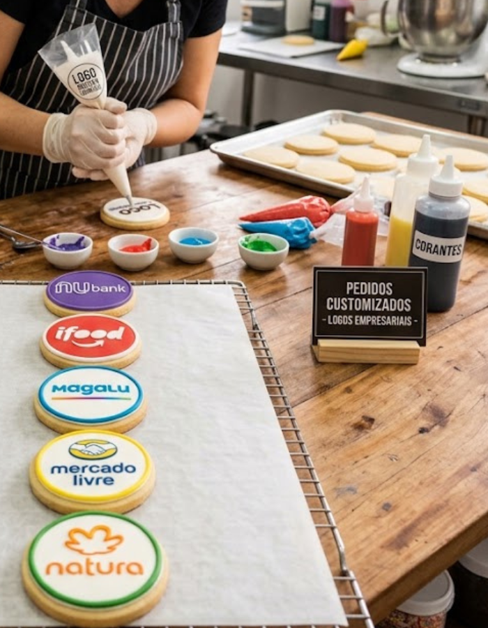Biscoito decorado Adoro Cookie